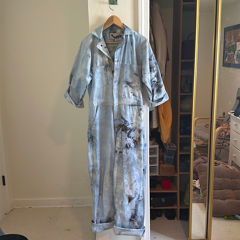 RIVERSIDE TOOLE AND DYE 🧵 Flight Suit Coverall Jumpsuit in Blue Tie Dye